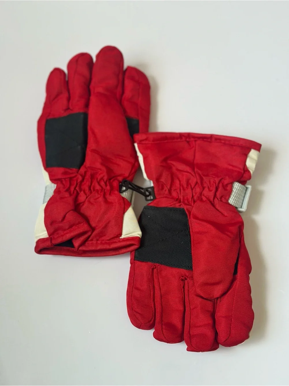 Kids Red Winter Gloves with Adjustable Strap